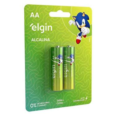 Imagem de Pilha Alcalina AA LR6 1,5V Cartela com 2 Unidades Elgin, 2 unidades