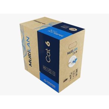 Imagem de Cabo De Rede 24awg Furukawa Giga Cat6 Multilan Cx 305m Azul
