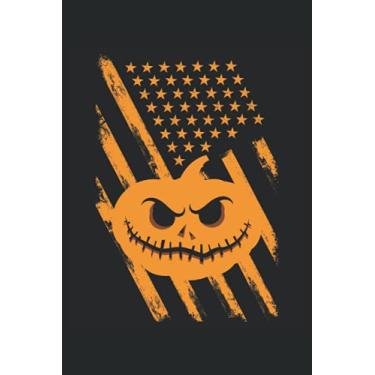 Imagem de Halloween Pumpkin Patriot US Notebook dotgrid 6x9" DIN A5: Your perfect journal, diary or blog planner in 6" x 9" DIN A5 dotgrid