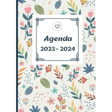 Imagem de Agenda 2023 2024: 1 semana de 2 páginas,12 Meses de septiembre 2023 a Agosto 2024, Gran formato A4 21 x 29