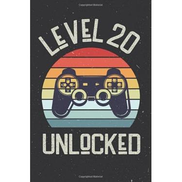 Imagem de Level 20 Unlocked: 20th Birthday Gift Ideas Funny 20 Year Old Gifts/Gaming Journal/Video Game Notebook/Diary/Greeting Card Alternative for Gamer Boys Girls Kids