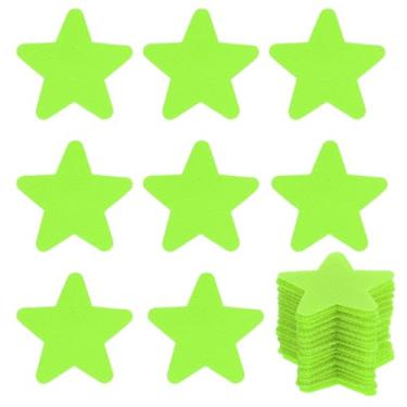 Imagem de PATIKIL Marcadores de pontos de carpete de 4 cm, 35 peças de marcadores de pontos de estrela para decoração de sala de aula de professores materiais pré-escolares, verde