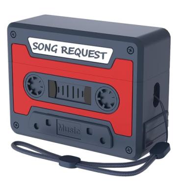 Imagem de Capa para AirPods Pro/Pro 2ª geração, capa de proteção forte com fita clássica, capa protetora de silicone macio TPU com cordão compatível com capa de carregamento AirPod Pro - azul