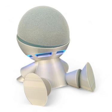 Imagem de Suporte Mesa Robô Alexa Amazon Echo Dot 4 E 5 (Prata)