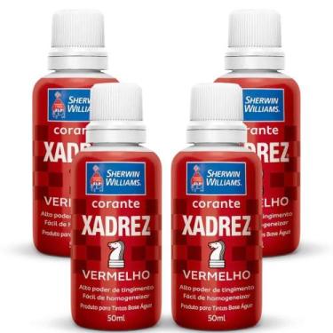 Imagem de Kit 4 Corante Líquido Xadrez Sherwin Williams Tintas Bisnaga Pigmento 