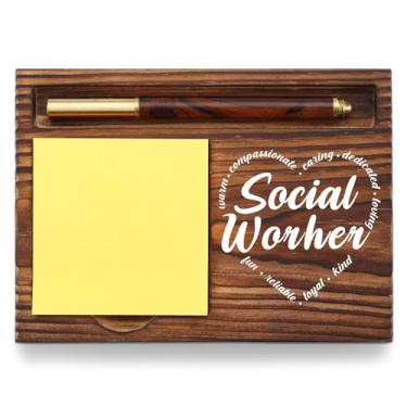 Imagem de Porta-notas adesivas para assistente social, presente de pós-graduação para assistente social, presente de agradecimento para conselheiro escolar, terapeuta, assistente social, suporte autoadesivo,