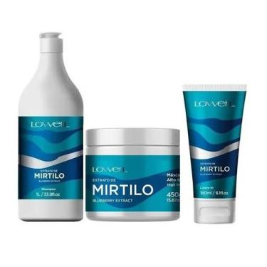 Imagem de Mirtilo Shampoo 1l + Máscara 450g + Leave-in 180ml Lowell
