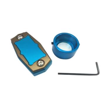 Imagem de UGPLM Pool Cue Billiard Billiard Portador de giz, acessórios práticos de sinuca, estojo de giz de sugestão de piscina, caixa do portador de giz de bilhar, Café Azul