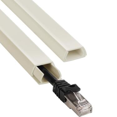 Imagem de Kit escondedor de cabos de parede, ocultador de fios de TV de 294.6 cm, para parede, organizador de cabos, 1-2 cabos de TV, capa de arame para parede, corretivo 7GG 40 cm L 0,86 A 0,109 cm, bege