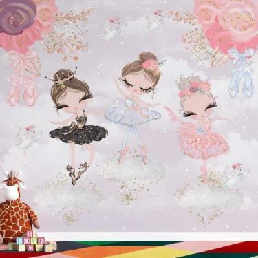 Imagem de Papel de Parede Infantil Bailarinas - AloPapers, 1,50m de largura, 2.7