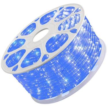 Imagem de Fita Led SMD Rolo 100 Metros Azul Luz Direta Dupla Face Decoraçao Perf