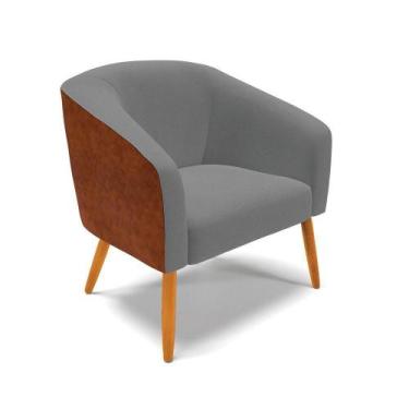 Imagem de Cadeira Sala De Jantar Pé Palito Castanho Stella Noz/linho D03 - D'ros