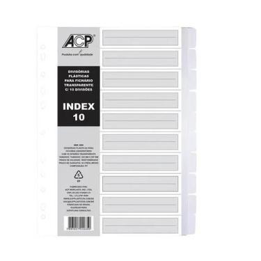 Imagem de Divisórias para Fichário Transparente c/10 ACP - TILIBRA