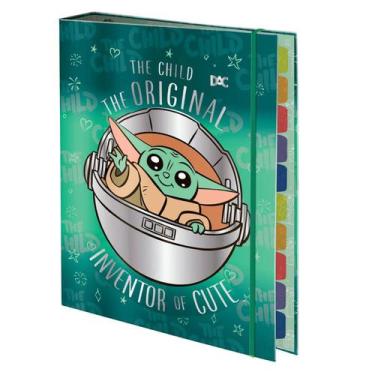 Imagem de Fichário Baby Yoda Star Wars Com Lombo e 48 Folhas - DAC, Verde