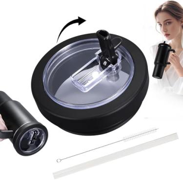 Imagem de Tampa de substituição para copo Stanley de 1,134 g com canudo de silicone macio, à prova de vazamento, tampa à prova de derramamento para copo Stanley, capa de canudo flip de substituição compatível