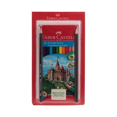 Imagem de Kit Escolar Faber-Castell Le Lápis de Cor, Lápis HB Nº2, Borracha e Apontador