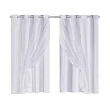 Imagem de Cortina Blackout Quarto Infantil Voil Liso 2,00 x 1,40 Mts - Moreira E