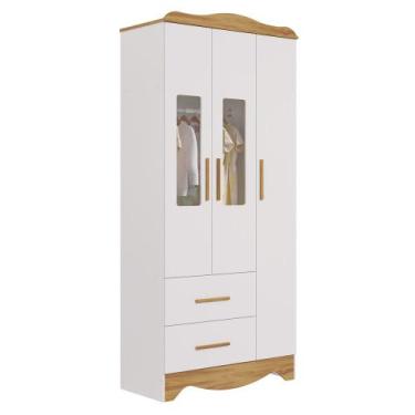 Imagem de Armario Infantil 3 Portas 2 Gavetas Clara - Moveis Peroba - Peroba Móv