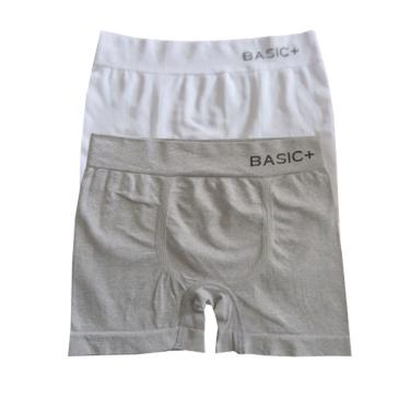 Imagem de 2 CUECAS BOXER - MESCLA E BRANCO - G - POLIESTER