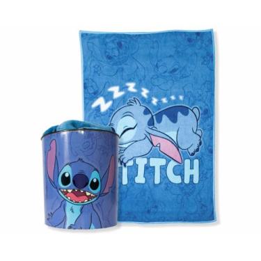 Imagem de Cobertor Manta Com Balde 5L Pipoca Stitch Disney Infantil - Zona Criat