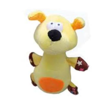 Imagem de Brinquedo Mordedor Pet Pelúcia Cachorro Amarelo para Cães e Gatos