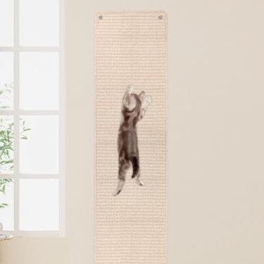 Imagem de FHTONGE Tapete espesso para escalada de parede para gatos de 177 x 40 cm com 16 pregos fixos, almofada extra grande para arranhar gatos na parede, arranhador de gato escalado para móveis, protetor de