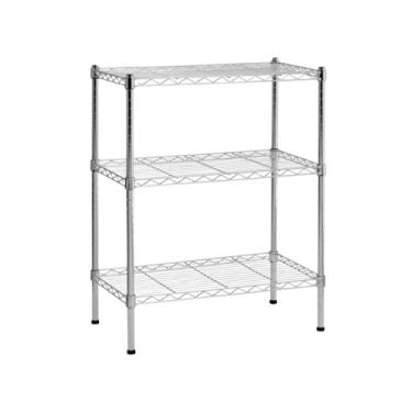 Imagem de Estante Aço Cromada 3 Prateleiras tipo Aramada 60cm Largura