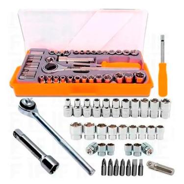 Imagem de Jogo Soquete Com Catraca Reversível Chave 40 Peças Sparta