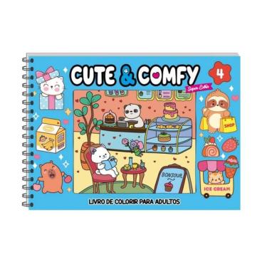 Imagem de Cute & Comfy Super Extra Edição 04 - Livro De Colorir Adulto - Capa Dura Holográfica