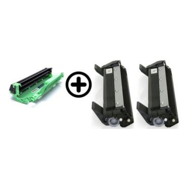 Imagem de 2 Toner Para Brother Tn1060 Tn 1060 Dcp-1602 Dcp-1512 Dcp-1617 + Cilin