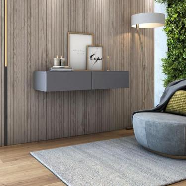 Imagem de Aparador Suspenso 90cm 2Gav Para Hall De Entrada Linha Alta - LCN Móve