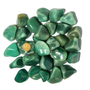 Imagem de 1kg Quartzo Verde Rolado Pedra Natural G 30 a 45mm Tipo B - Cristaisde