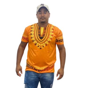 Imagem de Bata Importada Masculina Indiana Estampada Africana Regga340 - Deeyaa 