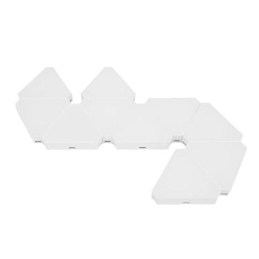 Imagem de 10 Define o Painel de Luz Triangular, LED Splicing Lamp Sond Decor Decor Painel Música Música Aplicativo BT e Controle Remoto