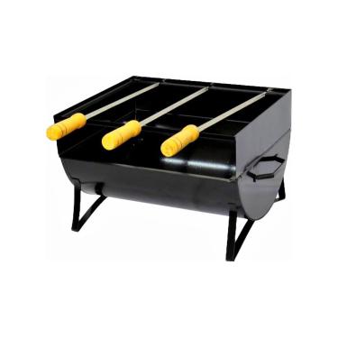 Imagem de Churrasqueira Aço Carbono 3 Espeto Fe 36x30x24cm