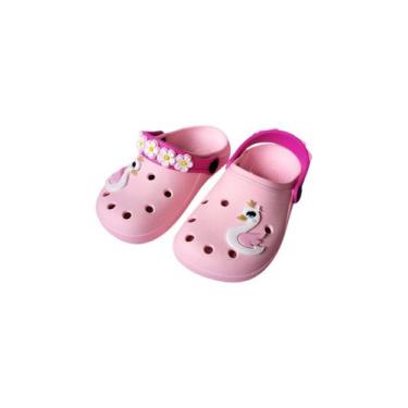 Imagem de Babuche Cisne Infantil Menina Leve Flor Confortável Uso Diário - Marin