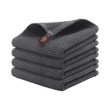 Imagem de Panos De Prato De Algodão Absorvente Macio 4/6 Unidades Toalhas De Coz