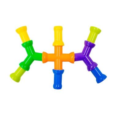 Imagem de Brinquedo Educativo de Montar, Tubos Coloridos para Encaixar, Peças Pequenas para Crianças