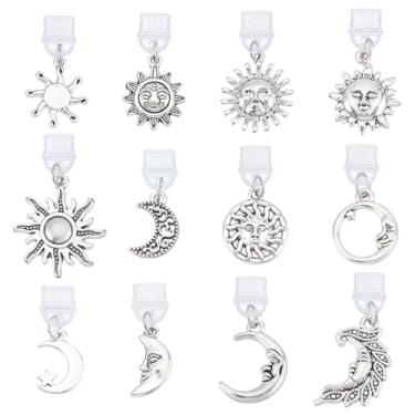 Imagem de WEBEEDY 12 estilos de plugue de poeira pingente lua estrelas sol liga pingentes tipo C plugues de poeira protetor de porta de carregamento de telefone, adequado para todos os dispositivos tipo C