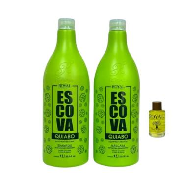 Imagem de Royal Escova Quiabo, Kit Shampoo e Máscara Profissional, 1L cada