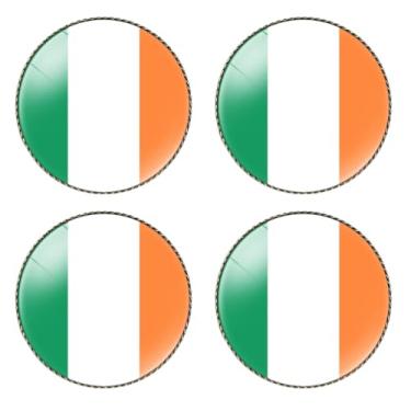 Imagem de HSQCEZ 4 pçs broche de bandeira da Irlanda redondo 2,5 cm, alfinetes de lapela emblema de lembrança para chapéu mochila de roupas, acessórios de broche de bandeira irlandesa, lembrancinhas de festa,