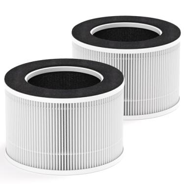 Imagem de Mbetter Filtros de substituição AP-H400 para umidificador de névoa fria e purificador de ar Homedics, filtro HEPA verdadeiro H13 e filtro de carvão ativado, pacote com 2