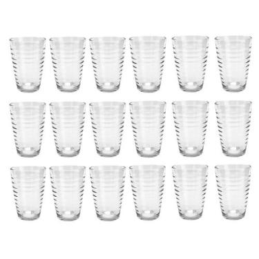 Imagem de 18 Copos de Vidro Transparente 200ML Arizona Luxo - PRATICASA