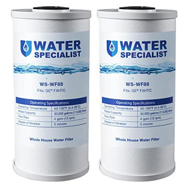 Imagem de WaterSpecialist Filtro de água de substituição para toda a casa 5 mícrons, 25,4 x 11,4 cm, para Culligan GE FXHTC, RFC-BBSA, W50PEHD, GXWH40L, GXWH35F, GNWH38S, Dupont WFHD13001, Pentek R50-BB, pacote com 2