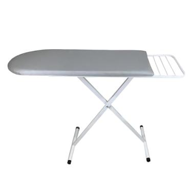 Imagem de Tábua De Passar Roupa Reforçada Pés Dobráveis Com Forro Térmica (Branca)