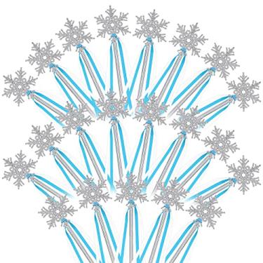 Imagem de Civaner 21 Pieces Wand Winter Princess Wands Snowflake Wand Silver Wand Snowflake Wand Snowflake Magic Wand Ice Princess Snowflake Wands Dazzling Party Favors for Birthday Party Playing Dress