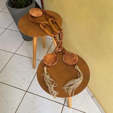 Imagem de Colar de Mesa Porta Parede Decorativo Extra Grande Nó De Madeira (Marrom Terracota)