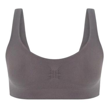 Imagem de Sutiã Top Sem Costura Trifil C00901 Microfibra, Cinza escuro, M