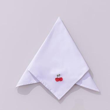 Imagem de Plumasul Guardanapo Bella Mesa Ciliegia 100% Algodão Percal 200 fios 40x40cm - Cor Branco