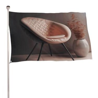 Imagem de Bandeira de cadeira de estilo moderno 61 x 89 cm bandeira de jardim impressa dupla face bandeira decorativa bandeira de quintal sem desbotamento com ilhós de latão pano de fundo de foto para decoração